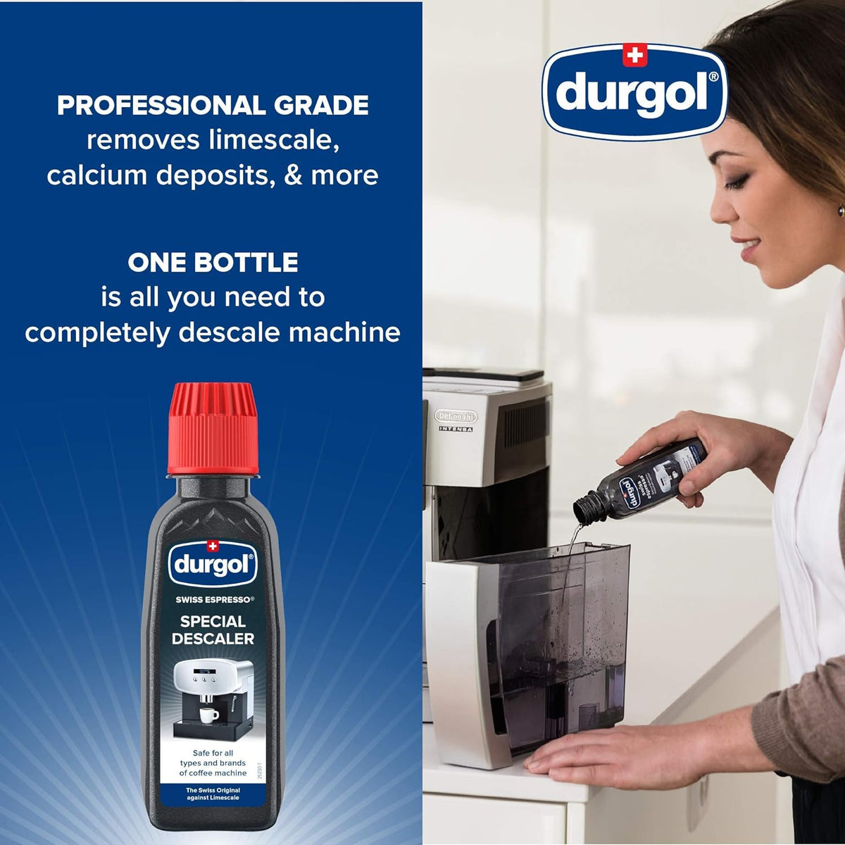 Durgol Swiss Espresso Descaling 2 x 125ml - For All Coffee Makers