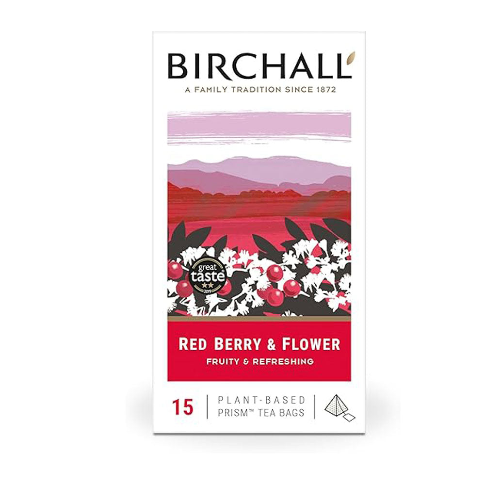 Birchall Plant-Based Prism Tea Bags 15pcs - Red Berry & Flower — Wholesale