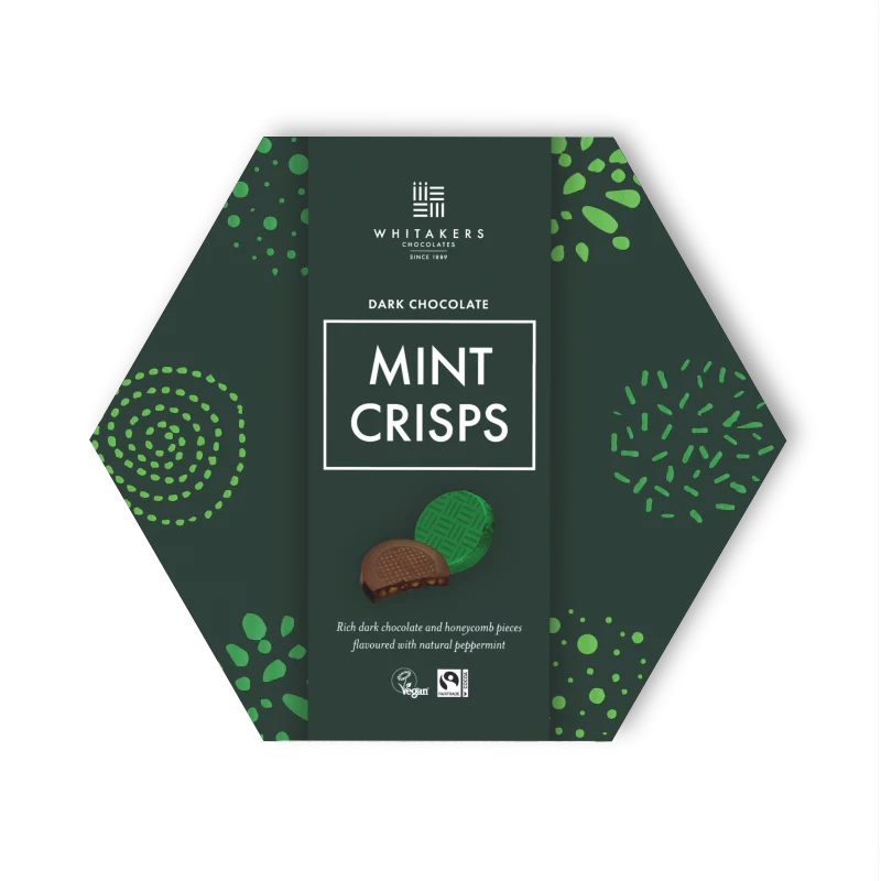 Whitakers Dark Chocolate Mint Honeycomb Crisps 165g — Wholesale