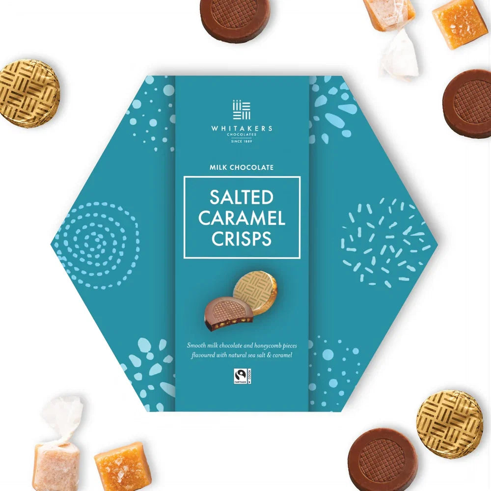 Whitakers Milk Chocolate Salted Caramel Crisps 165g — Wholesale