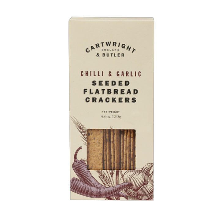 Cartwright & Butler Chilli & Garlic Seeded Flatbread Crackers — Wholesale