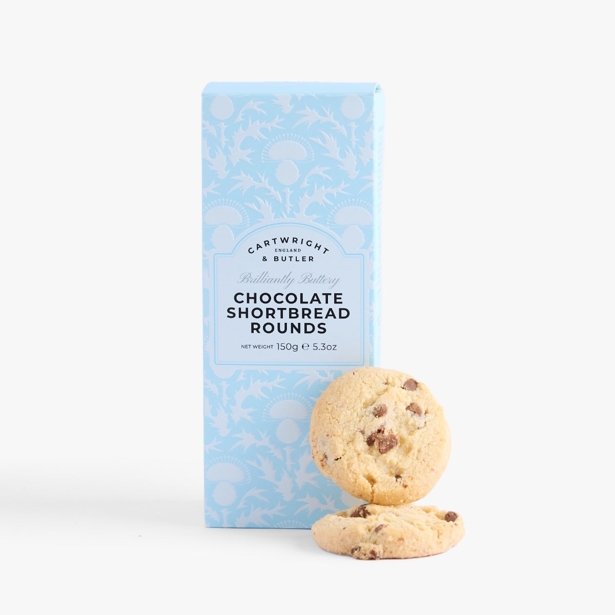 Cartwright & Butler Chocolate Shortbread Rounds in Carton — Wholesale