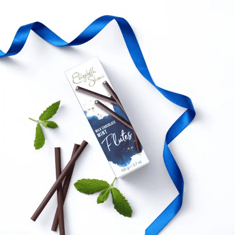 Elizabeth Shaw Milk Chocolate Mint Flutes 105g — Wholesale