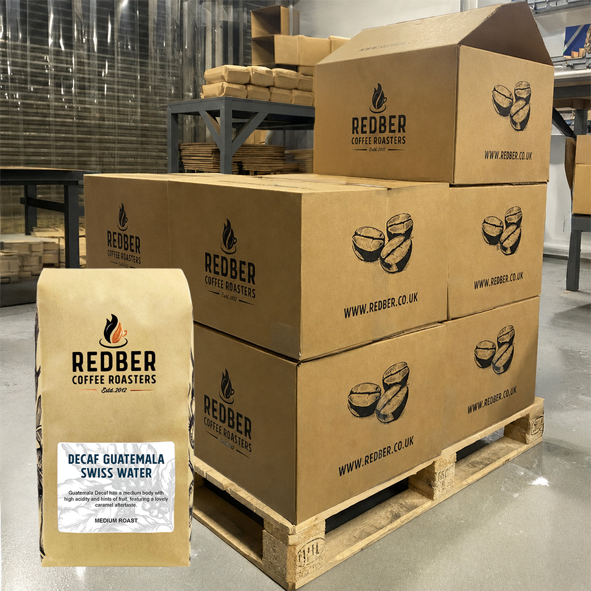 Guatemala Decaf Swiss Water Medium Pallet Coffee Beans – Wholesale