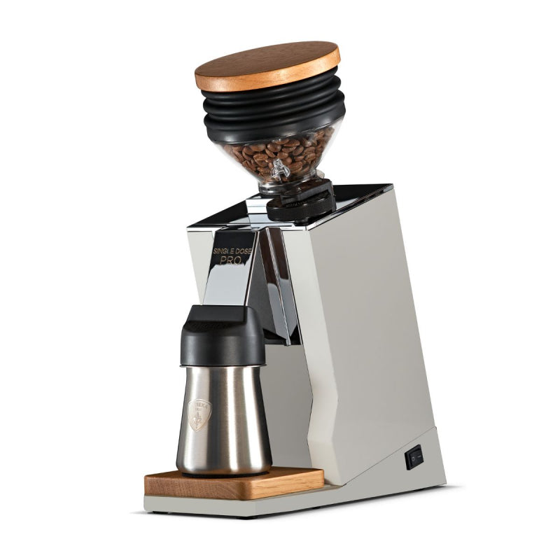 Commercial Eureka Oro Mignon Single Dose Pro Grinder in White – main product photo