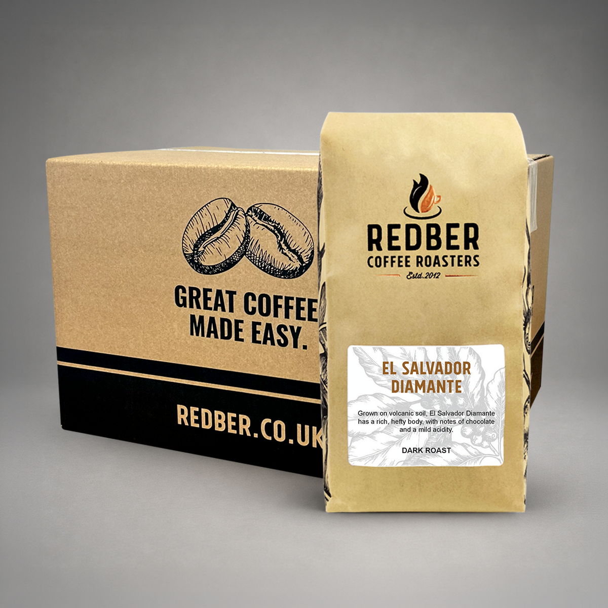 El Salvador Diamante Dark 12kg Coffee Beans — Wholesale
