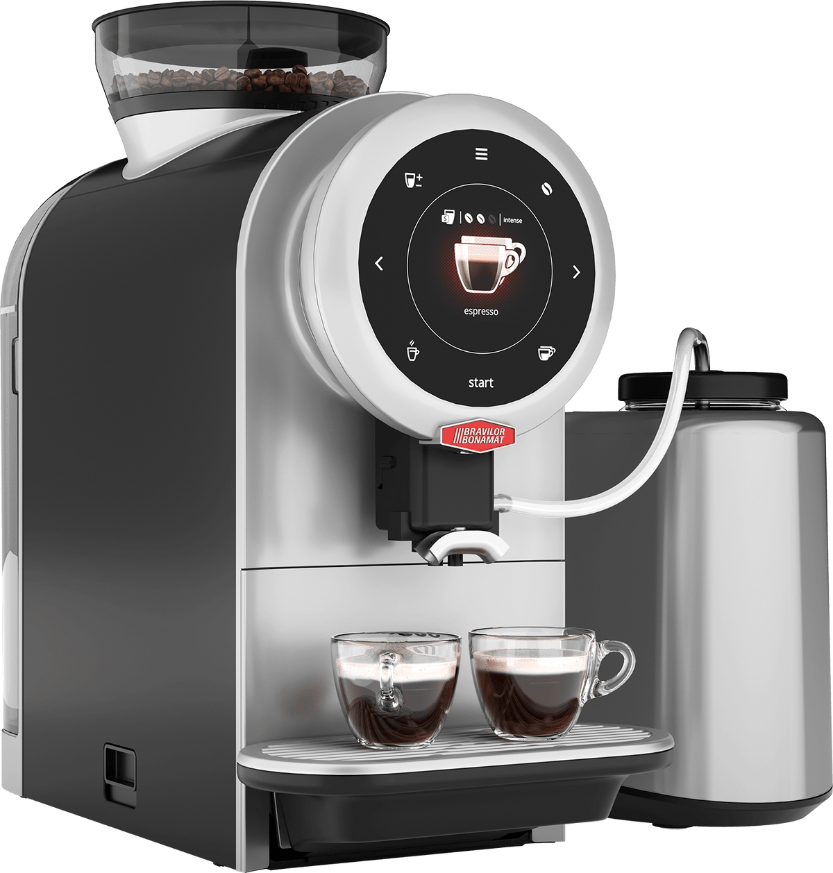 Commercial Bravilor Bonamat SPRSO Bean to Cup Coffee Machine + Milk Cooler Included