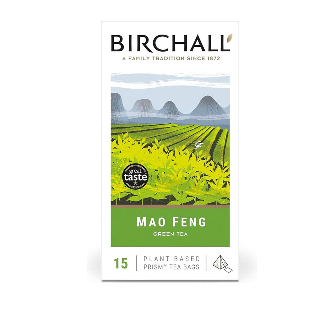 Birchall Plant-Based Prism Tea Bags 15pcs - Mao Feng Green Tea — Wholesale