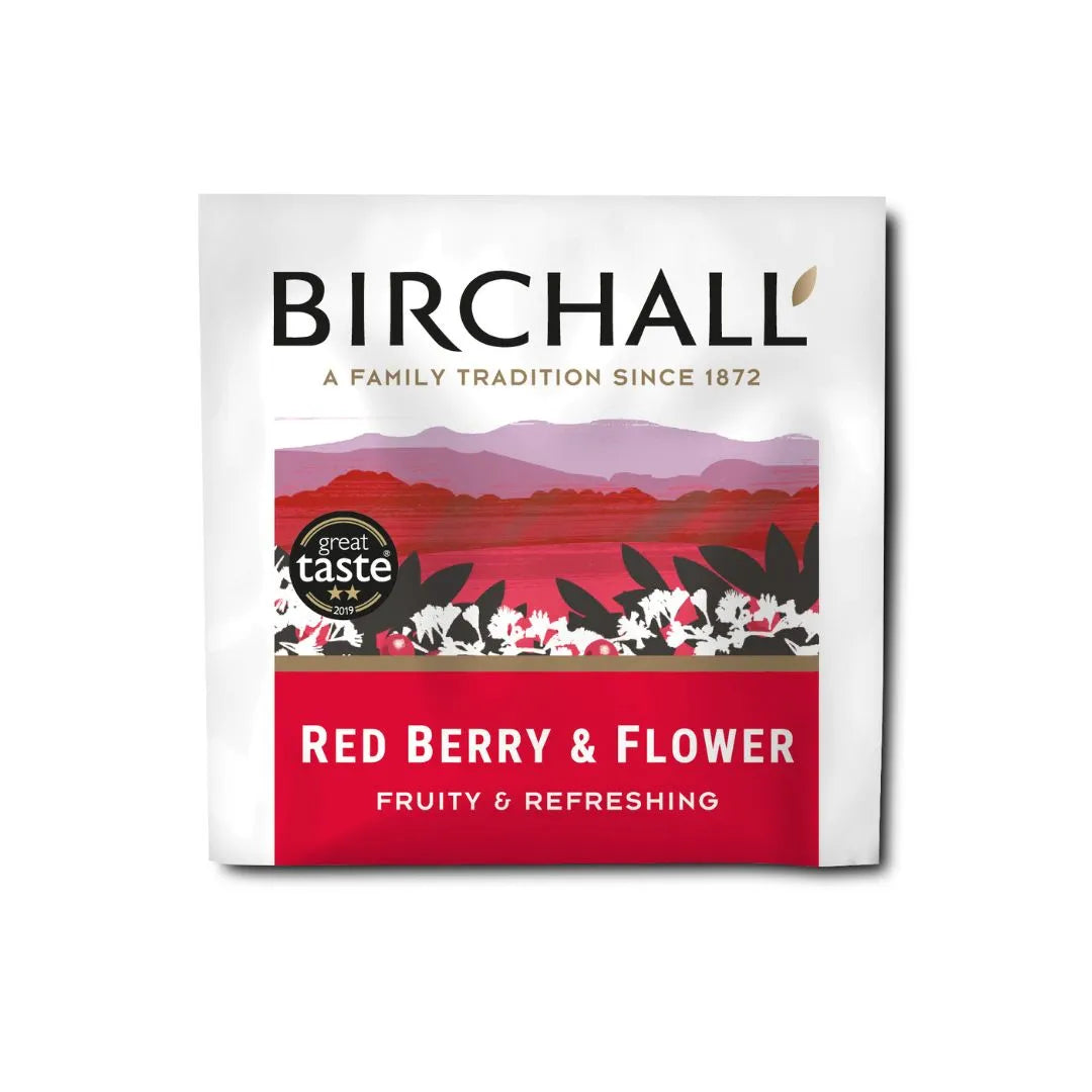 Birchall Enveloped Prism Tea Bags 200pcs - Red Berry & Flower — Wholesale
