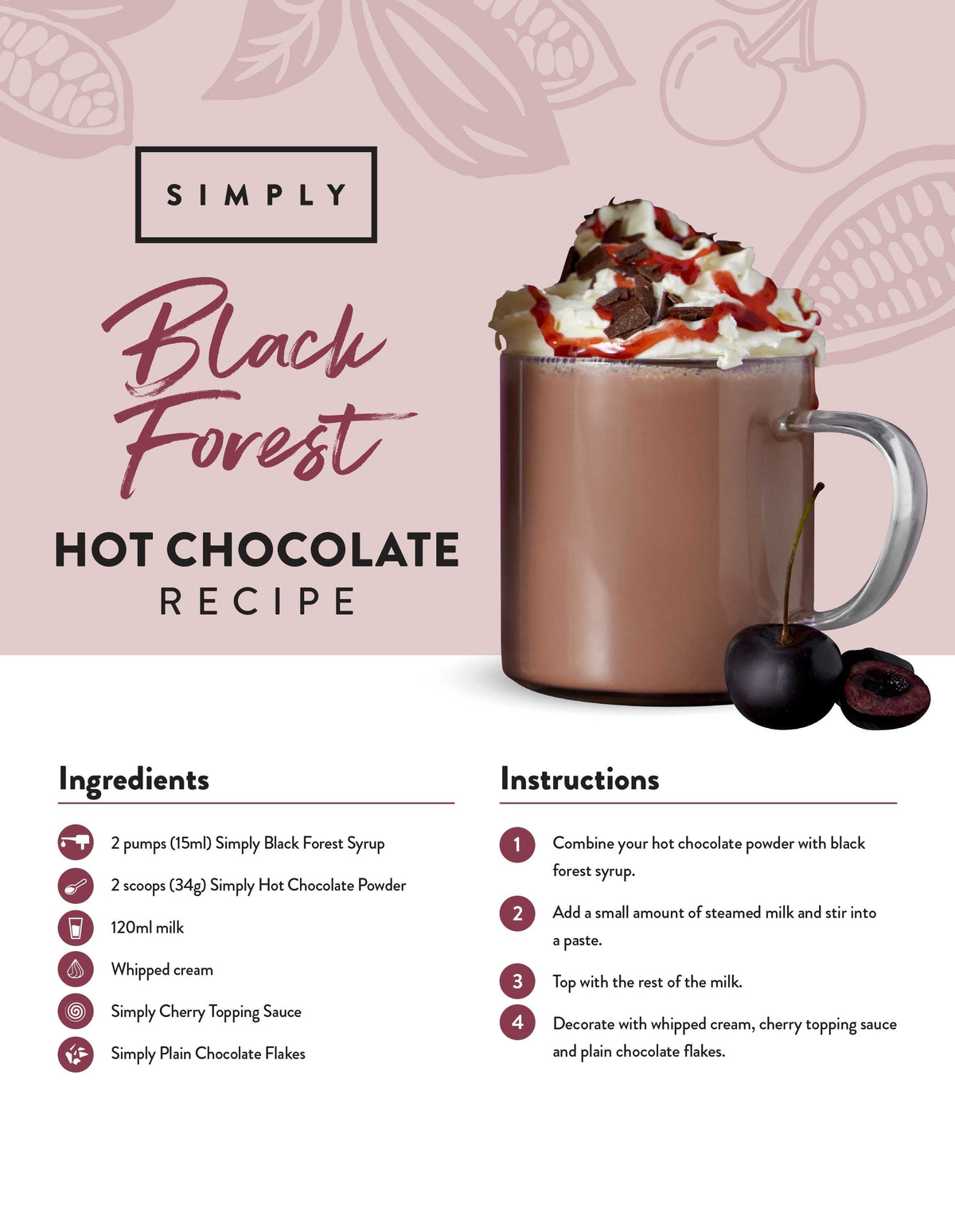 Simply Coffee Syrup 1L - Black Forest — Wholesale