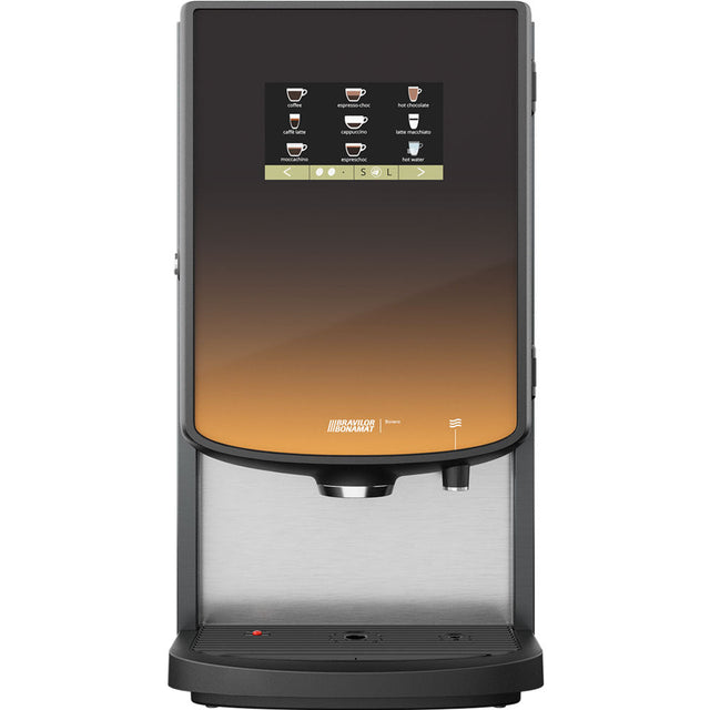 Bravilor Bonamat Bolero 43 Instant Beverage Machine with 4 canisters, fast brewing, and energy-saving mode, ideal for serving coffee, hot chocolate, and milk-based drinks in high-demand environments.