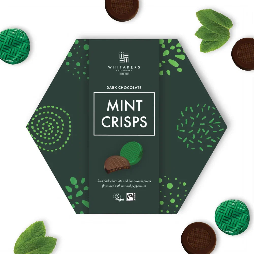 Whitakers Dark Chocolate Mint Honeycomb Crisps 165g — Wholesale