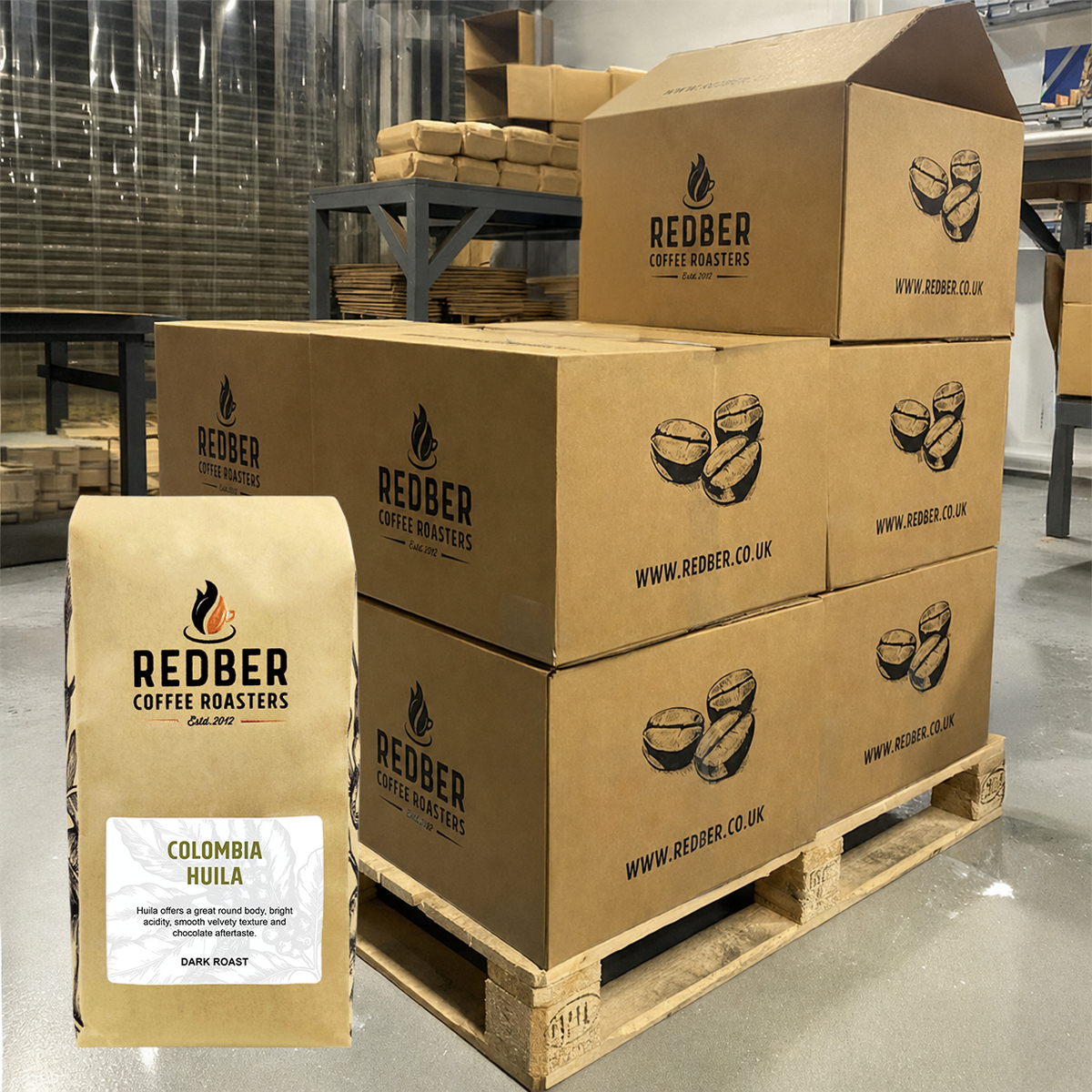 Colombia Huila Dark Pallet Coffee Beans – Wholesale