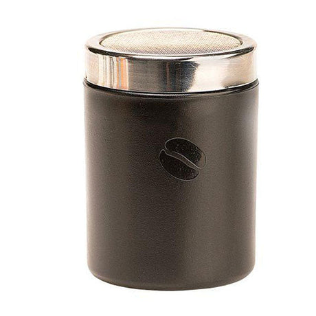 Chocolate shaker, black leather