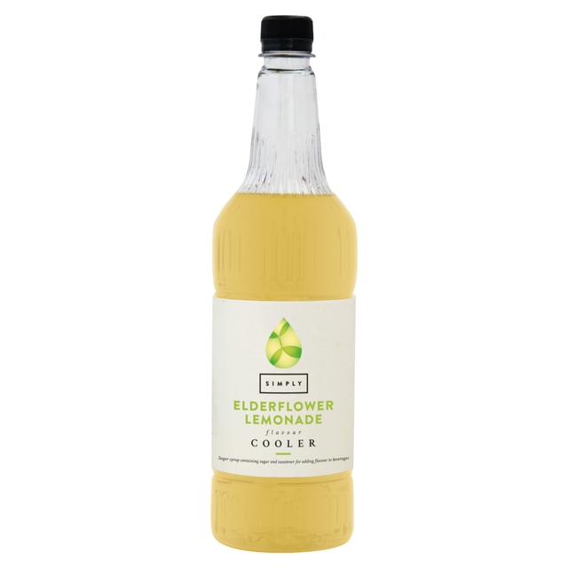 Simply Elderflower Lemonade cooler syrup, 1L bottle