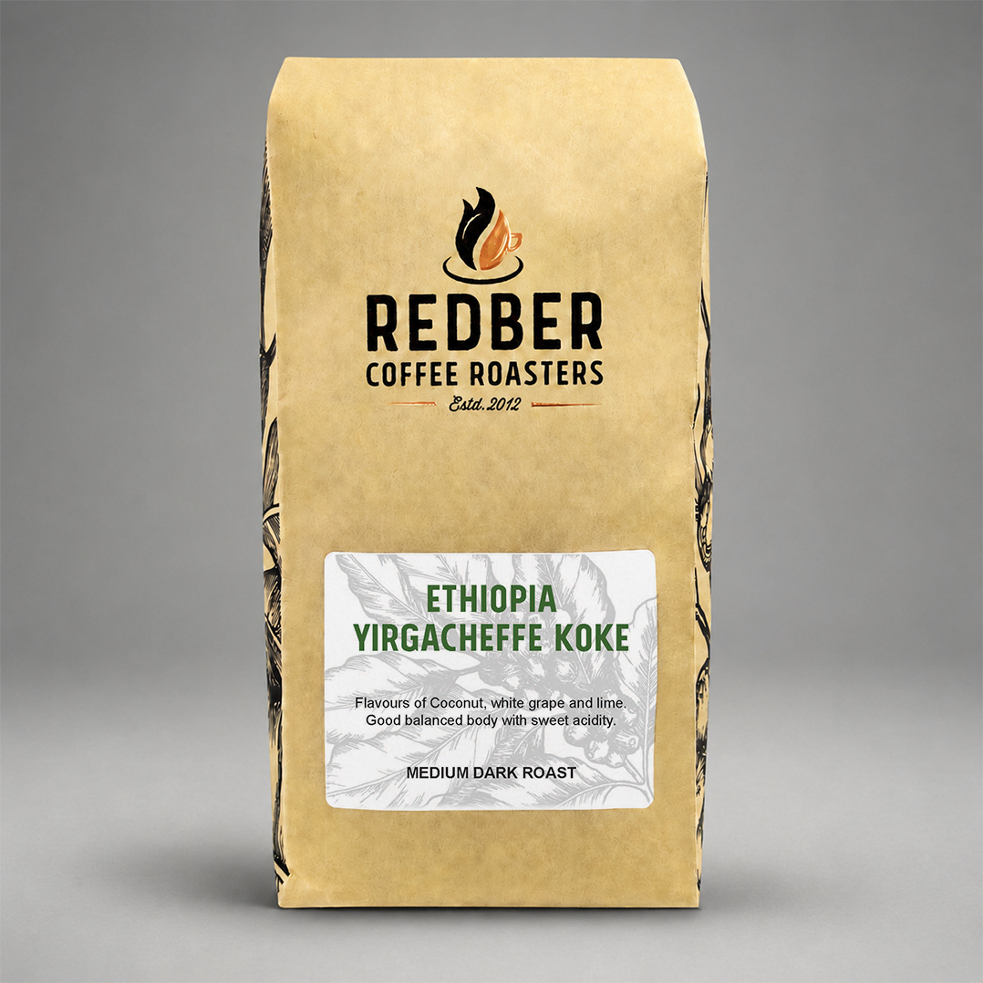 Ethiopia Yirgacheffe Koke Medium-Dark 1kg Ground Coffee — Wholesale