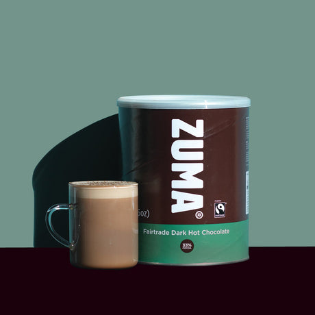Zuma Fairtrade Dark Hot Chocolate (33% Cocoa) 2kg Tin I Redber Coffee