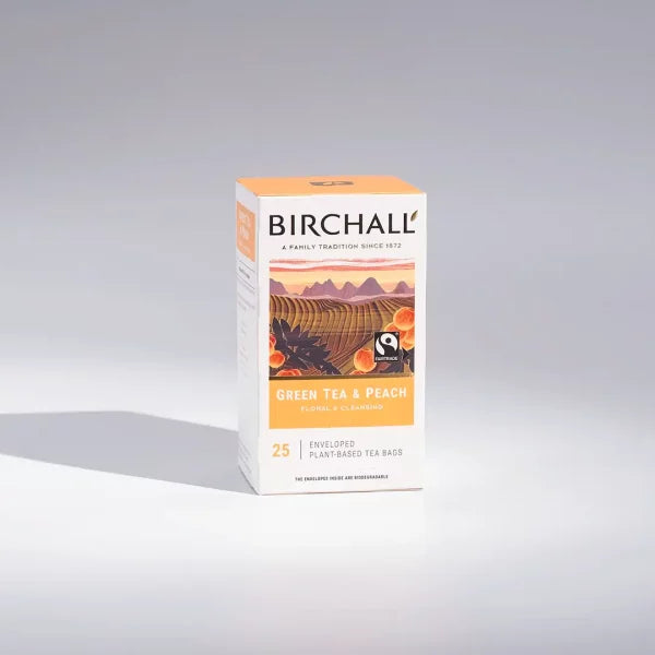 Birchall Enveloped Tea Bags 25pcs - Green Tea & Peach — Wholesale