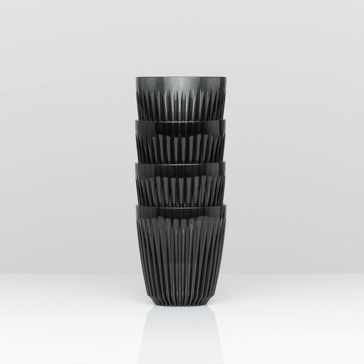HuskeeRenew Reusable 8oz Coffee Cups 4 Pack - Smoke