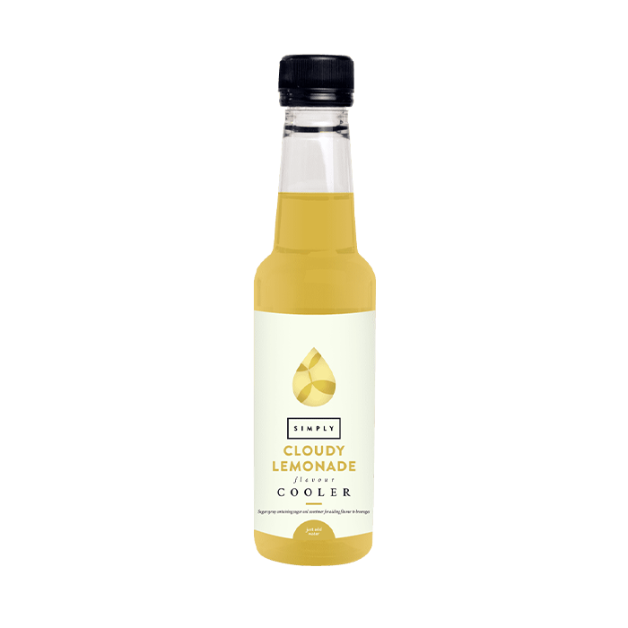 Simply Cloudy Lemonade cooler syrup, 250ml bottle