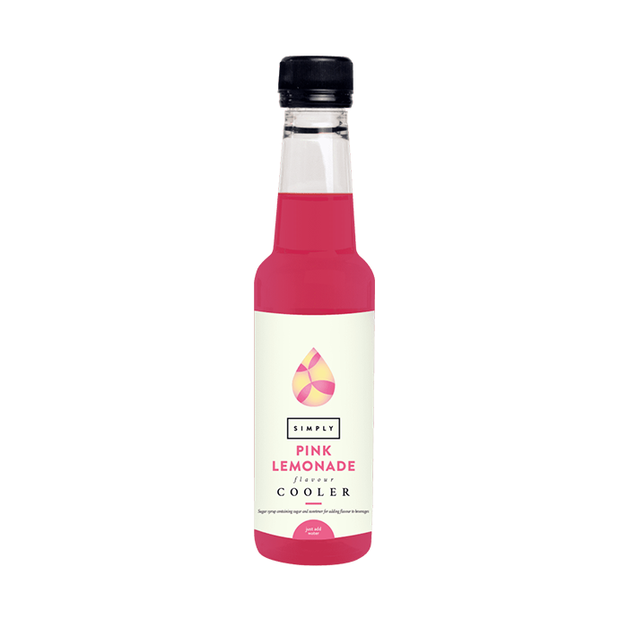 Simply Pink Lemonade cooler syrup, 250ml bottle