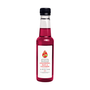 Simply Strawberry, Basil & Cucumber cooler syrup, 250ml bottle