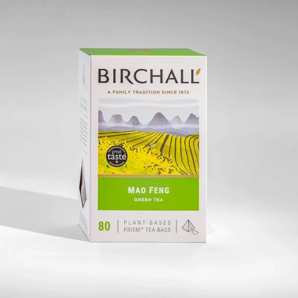 Birchall Plant-Based Prism Tea Bags 80pcs - Mao Feng Green Tea — Wholesale