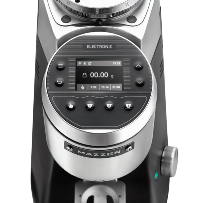 Mazzer Kony Sg touchscreen display with programmable dosing controls