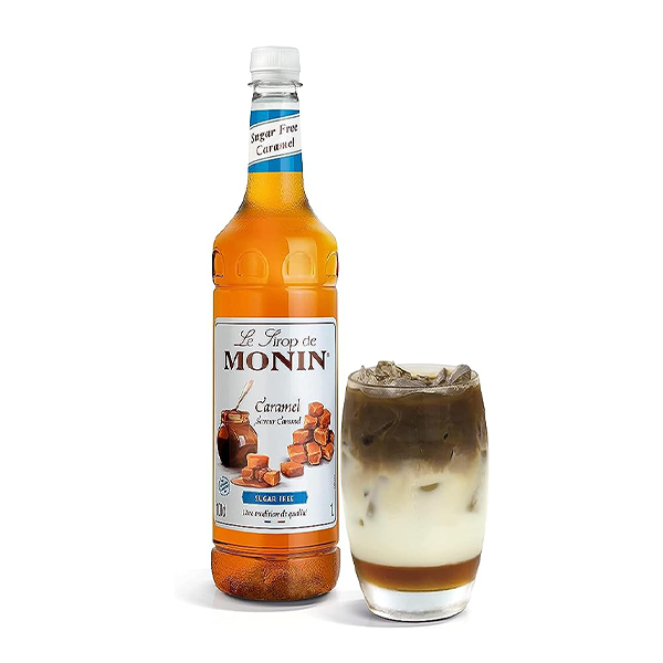 Monin Coffee Syrup 1L - Sugar Free Caramel — Wholesale