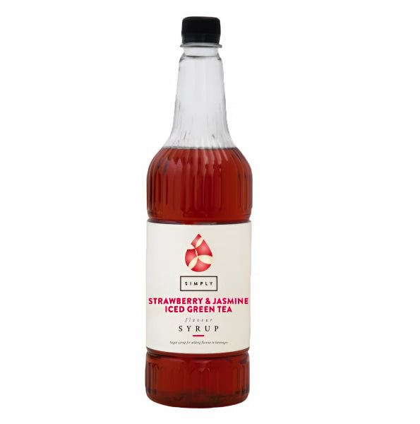 Simply Iced Tea Syrup 1l - Strawberry & Jasmine Iced Green Tea — Wholesale