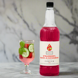 Simply Strawberry, Basil & Cucumber cooler syrup 1L