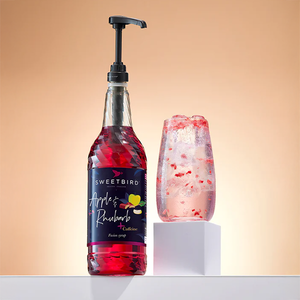 Sweetbird Apple and Rhubarb Fusion Syrup with Caffeine  1L — Wholesale