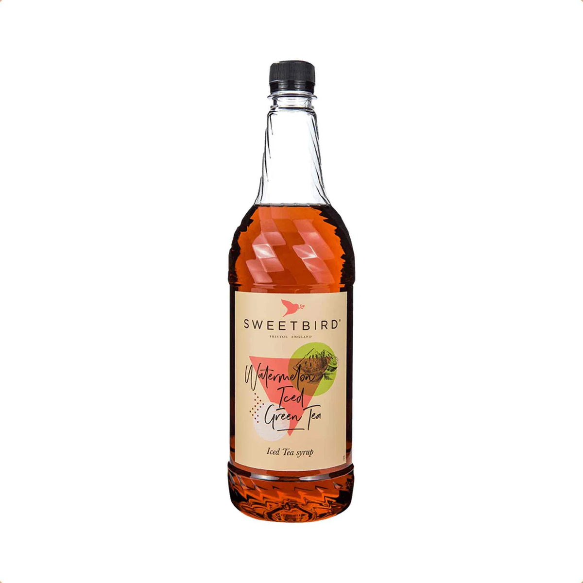 Bottle of Sweetbird iced tea on a white background