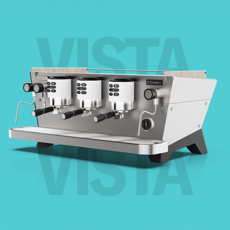 Iberital Vista Espresso Machine, showcasing its sleek design, durable construction, and professional-grade features for high-volume coffee service I Redber