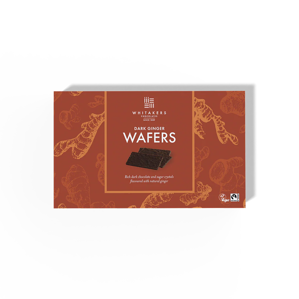Whitakers Dark Chocolate Ginger Wafer Thins 150g — Wholesale