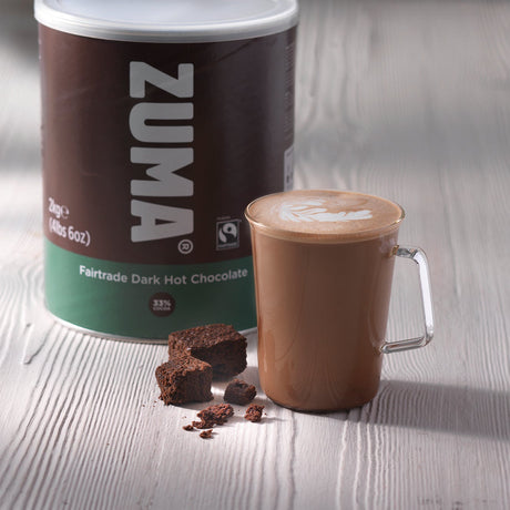 Zuma Fairtrade Dark Hot Chocolate (33% Cocoa) 2kg Tin I Redber Coffee