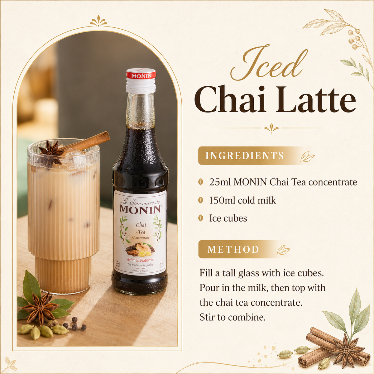 Monin Syrup 250ml - Chai Tea — Wholesale