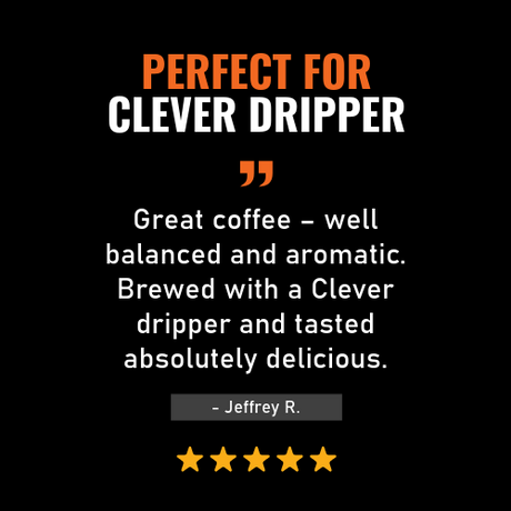 Customer review Colombia Huila dark roast coffee – great for Clever dripper filter coffee