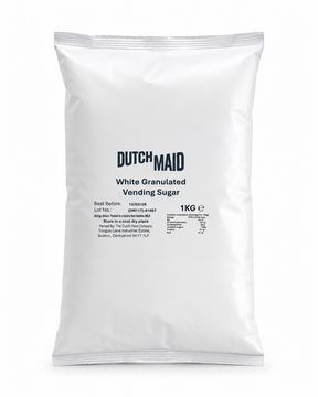 Dutch Maid white granulated vending sugar, 1kg bag