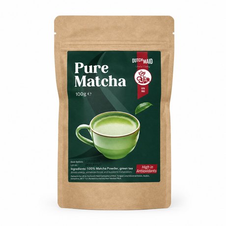 Dutch Maid pure matcha green tea powder, 100g resealable pouch