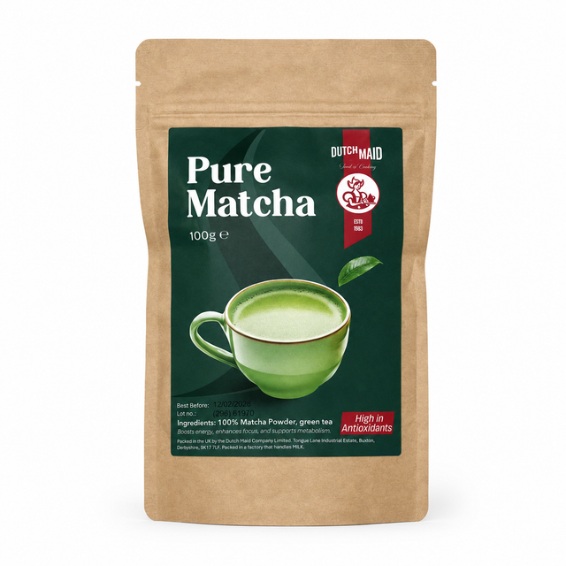 Dutch Maid pure matcha green tea powder, 100g resealable pouch