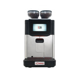 Compact La Cimbali S20 bean-to-cup coffee machine, ideal for cafés, offices, and small restaurants. Features a 10.1-inch touchscreen, Smart Boiler for energy efficiency, and Turbo Milk for high-quality milk foam. Perfect for serving up to 150 cups per day with consistent, premium Italian espresso quality.