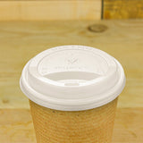 Vegware, Vegware Compostable Coffee Cup Lids 89-Series 340ml/12oz (Pack of 1000), Redber Coffee